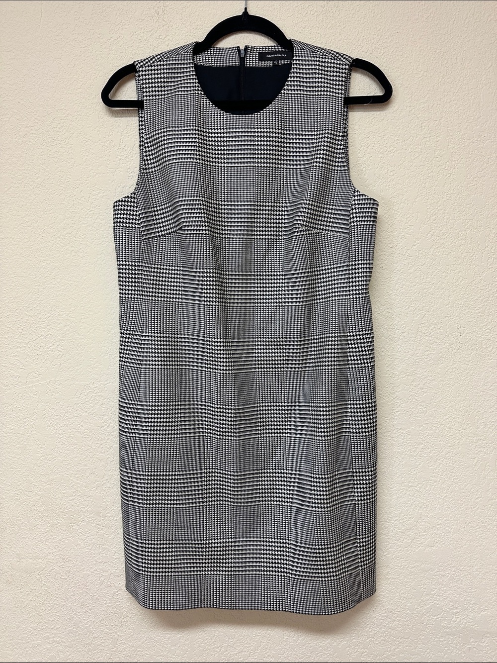 Barbara Bui womans black-and-white houndstooth mini dress size L 42